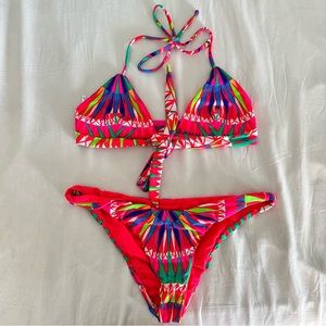 MARA HOFFMAN Bikini Set Size Large Front tie strings